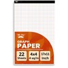 Mr. Pen- Graph Paper Pad 17"x11", 4x4 Quad-Ruled Graph Paper,