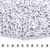 MQIGO 1050 perline acriliche da 7 mm con numeri da