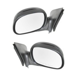 Driver & Passenger Side Mirror Set Manual with Textured Housing Compatible with 1997-2002 Ford F-150 1997-1999 F-250 FO1320178 FO1321178