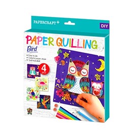 C.S.KIDS PQ03 C.S DIY Arts & Crafts Gifts – Bird| 3D Quilling Design Kits for Kids, Make Art (Paper Strips & Tools Included)