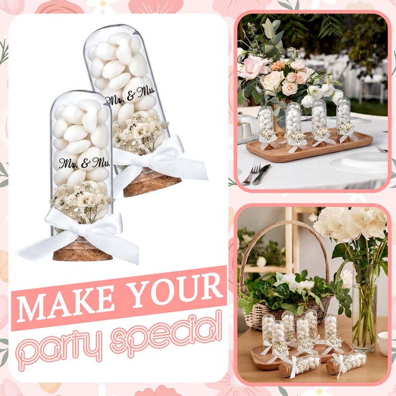 Gandeer 50 Sets Wedding Candy Favors for Guests (White)