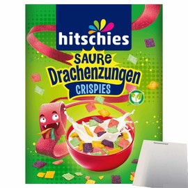 usy Bundle for Hitschies Sour Dragon Tongues Crispies Flakes (270 g Pack) + usy Block