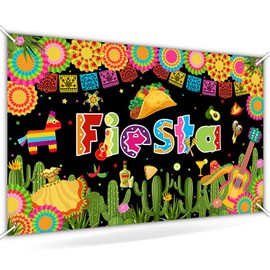 Avezano Fiesta Backdrop for Party Mexican Fiesta Themed Party Background Fiesta Luau Cinco De Mayo Party Banner Carnival Party Decorations Backdrop 70.8 x 43.3 Inch