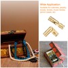sourcing map 18Pcs Invisible Brass Barrel Hinge, 19x5mm Concealed Hinges,