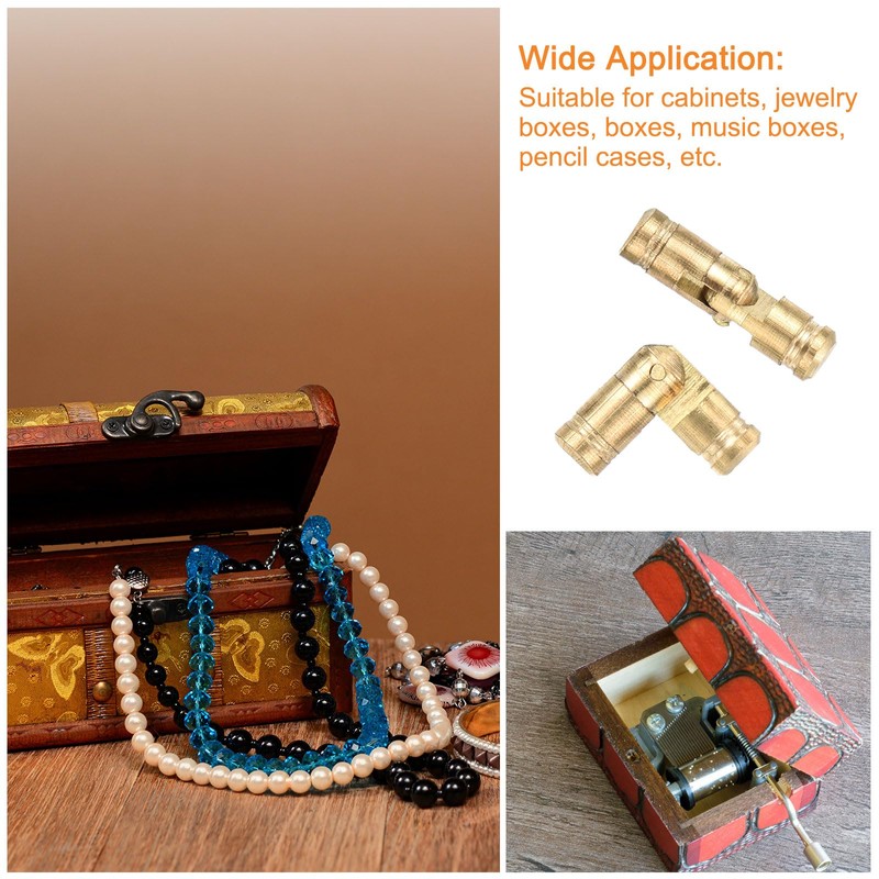 sourcing map 18Pcs Invisible Brass Barrel Hinge, 19x5mm Concealed Hinges,