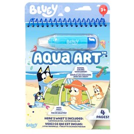 Horizon Group USA Bluey Aqua Art - Pginas de actividades reutilizables para revelar agua con bolgrafo de agua para dibujar y colorear sin ensuciar    