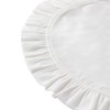 15 Inch Velvet Round Placemat with Ruffle for Dining Table