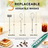 YUSWKO Green Handheld Milk Frother Wand for Coffee, Rechargeable Electric