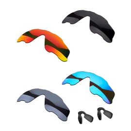OOWLIT 4 Pieces Replacement Sunglass Lenses & Nose Pads Compatible with Oakley Jaw-breaker OO9290-31mm Polarized