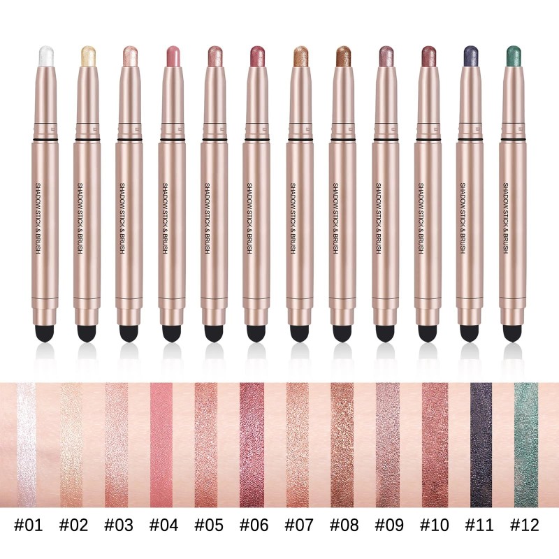 DekRion Eyeshadow Stick, Shimmer-Cream Eye Shadow Pencil, Eye Shadow Sticks