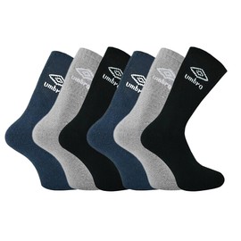 Umbro - Men's Sport Performance Socks (6 pair pack) (Assorted 6-8.5)