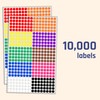 10,000 Pieces - 8mm Dot Stickers, Coloured Sticky Dots Labels