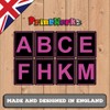 Horse Dressage Letter Markers x 8 Pink and Black Aluminium