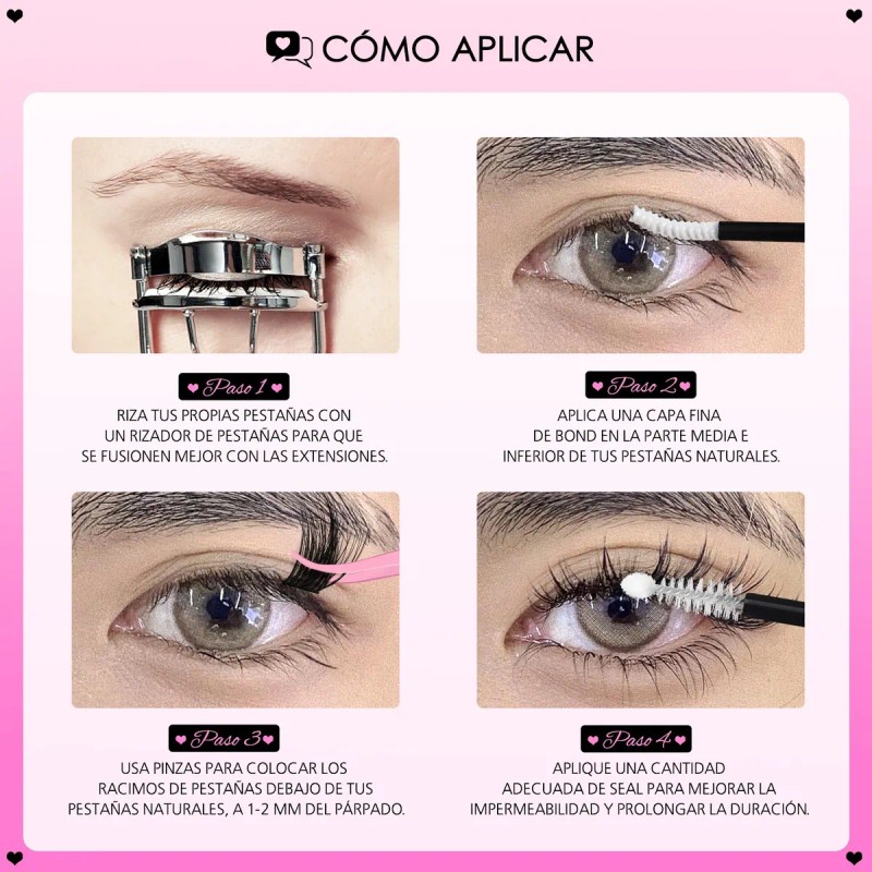 Wosheer Kit De Extensiones Pestañas 8-18mm Pestañas (layz)