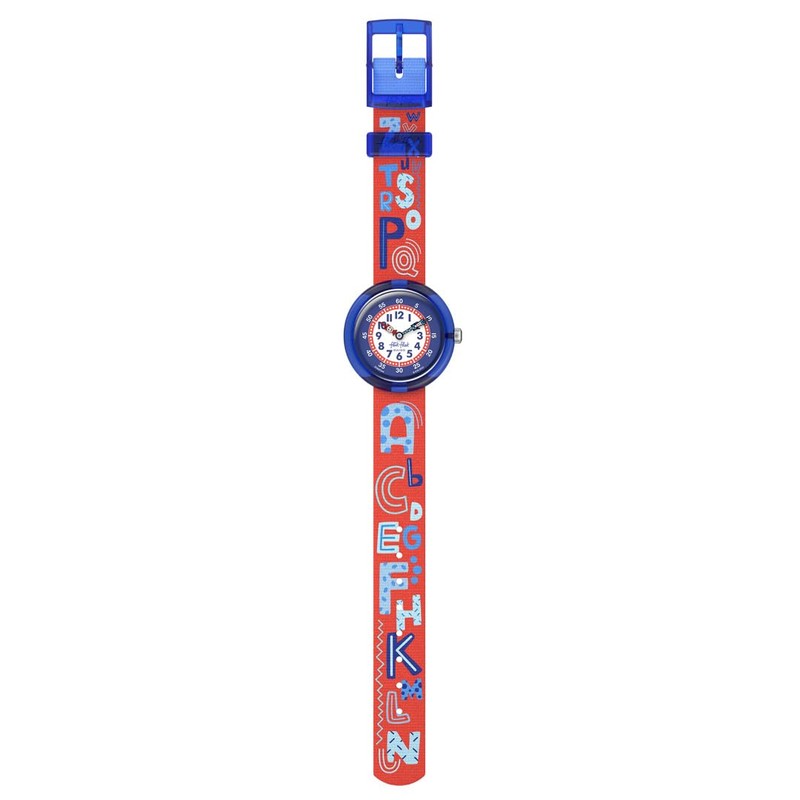 Swatch Flik Flak KNOW YOUR ABC FBNP244 Boys Red Wristwatch