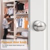 Probrico Round Brushed Nickel Passage Door Knobs Interior Door Handles