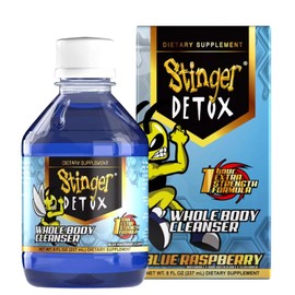 Stinger Detox Whole Body Cleanser 1 Hour Extra Strength – Blue Raspberry - 8 OZ