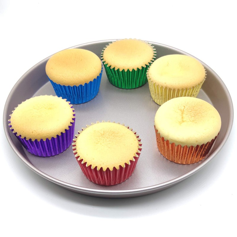 Mombake Standard Rainbow Cupcake Cases Muffin Foil Paper Baking Cups(6
