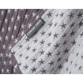 Dawson Star Three Layers Pre-Washed Gauze Blanket Lightweight Soft Breathable 100% Cotton Blanket (Twin, Gray)