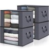 Fab totes 4-Pack Clothes Storage, Foldable Blanket Storage Bags, Storage