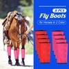 Bulyoou 8 Pcs Mesh Fly Boots for Horse Breathable Mesh