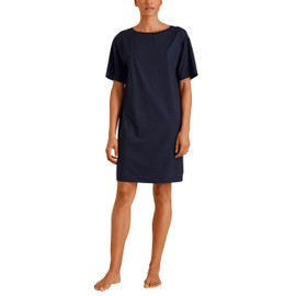 CALIDA Deepsleepwear Balancing Women's Nightdress, Temperature and Moisture Regulating for Sensitive Skin, Flowing and Cuddly, Dark Lapis Blue