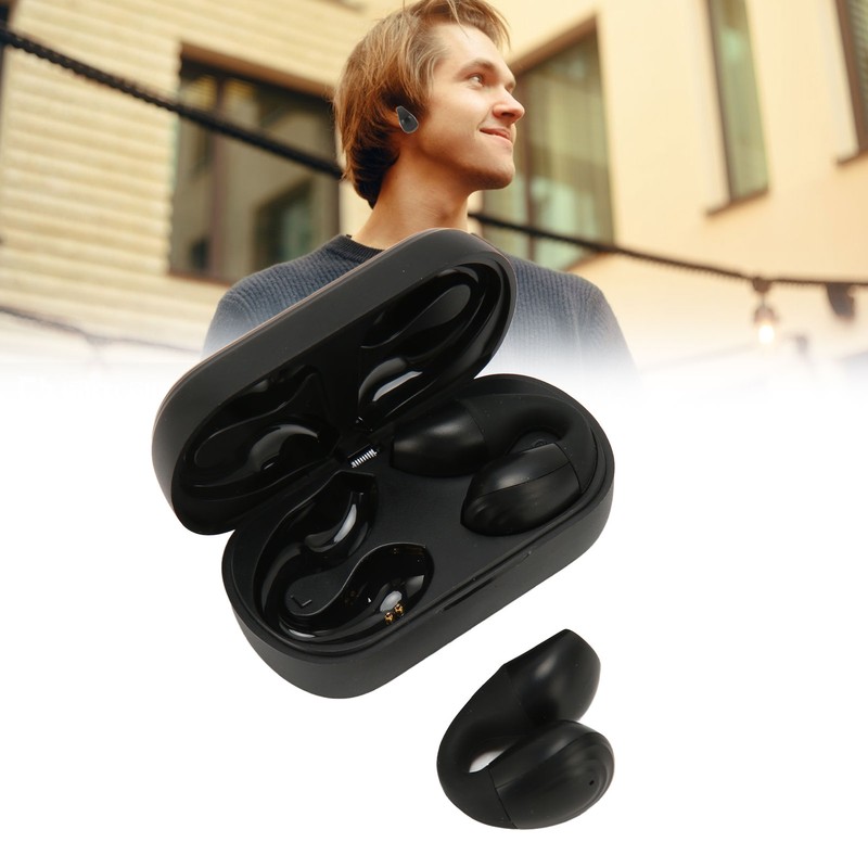 Bluetooth 5.3 Earbuds Noise Reduction Ear Clip Earphones Waterproof Open