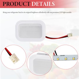 W11683243 LED Module Service Kit – White, 9+3 LEDs Fits Select Whirlpool, Kenmore, KitchenAid, Maytag, Amana & JennAir Refrigerators Led Light Module Replacement Part