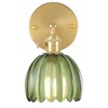 Shenmoyl Vintage Wall Sconces with Green Tulip Glass Lampshade 180