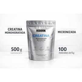 Creatina Monohidratada de alta pureza en polvo | Micronizada | 100 porciones | 5 g | 500 g | Sin sabor, sin rellenos, sin gluten