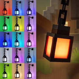Yevheniy Pixelated Lantern Night Light, 16 Colors LED Mood Light Touch Switch & Remote Control, USB Rechargeable Wall Tabletop Table Lamp, Hanging Beside Lamp for Game Room Decor, Gifts for Boys