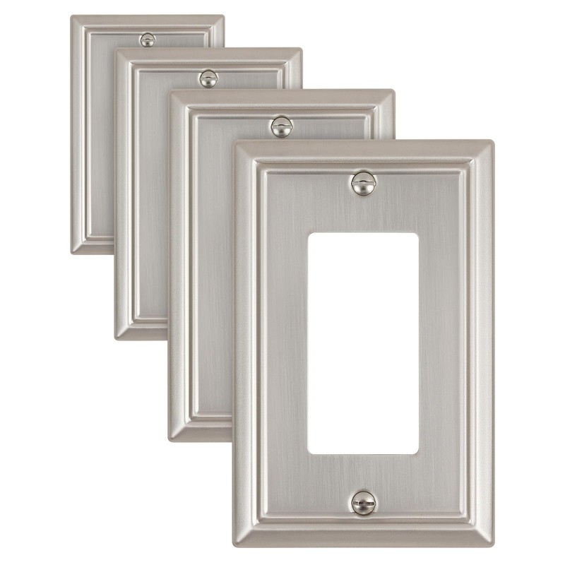 ZILLSEA Decorative Focus Frame Switch Plates Outlet Covers, Durable Metal