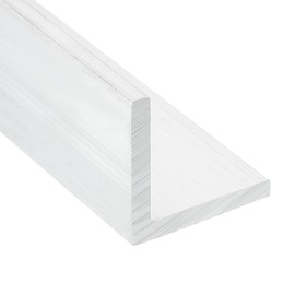 sourcing map Aluminum Angle, 1.57"x1.57"x12" Long 0.2" Wall Thick 6063 Aluminum Bars T5 Temper Mill Stock for Building Construction, Furniture, Shelves, Brackets, DIY, Industrial 1pcs