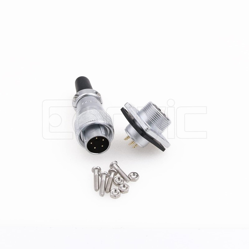 WS16 5 Pin Aviation Connector Waterproof Plug Male Female Square