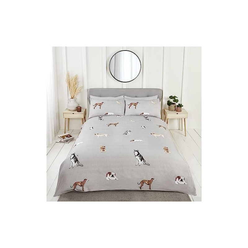 Rapport Home Dog Duvet Cover Set - Pawsome Reversible Microfibre