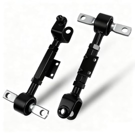 2 piezas 52390-S5A-A01 Brazo de control de suspensión superior trasera Compatible con Honda Civic/Acura RSX EL 2001 2002 2003 2004 2005 2006, kit de brazos de suspensión de alineación ajustable (lado
