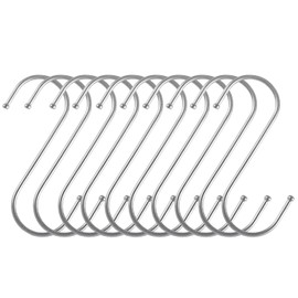 Anzhee S Shaped Hooks for Hanging 10Pack S Hooks Heavy Duty Metal Stainless Steel Hangers S Hook for Hanging Kitchen Utensils Bathroom Bedroom Office