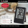 Taylor Wireless Digital Indoor Outdoor Thermometer, Easy to Read Numbers