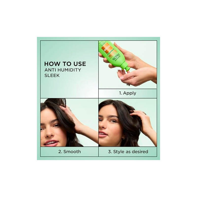 Garnier Hair Care Fructis Style Anti-Humidity Smoothing Milk, 3 Count