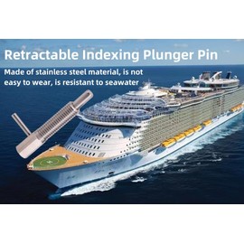 2pcs Retractable Indexing Plunger Pin, M12 Stainless Steel Spring Pin Spring L Handle Loaded Latch Spring Plunger Safety Pin Spring Latch Telescopic Locking Pin Spring Lock with Nut