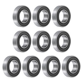 sourcing map 10pcs 689-2RS Bearing 9x17x5mm, Chrome Steel Double Rubber Seals Miniature Bearing, Lubricated Deep Groove Ball Bearings, P6 (ABEC 3)