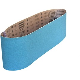 Starcke Premium 6 x 48 Inch Sanding Belts (10, 120 Grit) - Blue Zirconia Cloth Back - For Wood And Metal