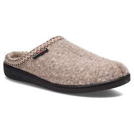 HAFLINGER Unisex at Wool Hard Sole Slippers, Natural, 36EU