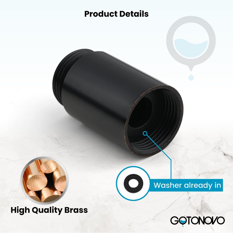 gotonovo 2 Inch Oil Rubbed Bronze Extension Tube for Shower