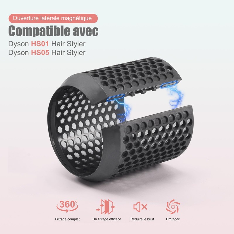 WYWY.Wide Filter Lid and Cleaning Brush for Dyson HS01 HS05