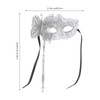 jojofuny Masquerade Mask with Stick Butterfly Mask for Women, Venetian