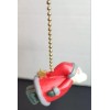 Polystone Folk Santa Figure Polystone Folk Fan Light Chain Pull