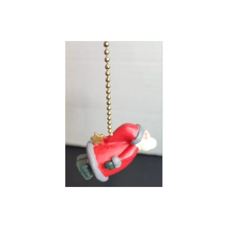 Polystone Folk Santa Figure Polystone Folk Fan Light Chain Pull