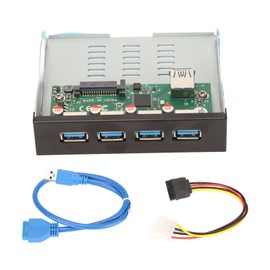 Front Panel USB 3.1 Hub 3.25in 10Gbps 4 Downstream Ports 1 Uplink Port Desktop Computer Front Panel Docking Hub for Office