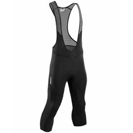 Przewalski Men's Cycling Bib Shorts,3/4 Bike Bib Pants 4D Padded,Cycling Bib Tights for Men, Black, X-Large